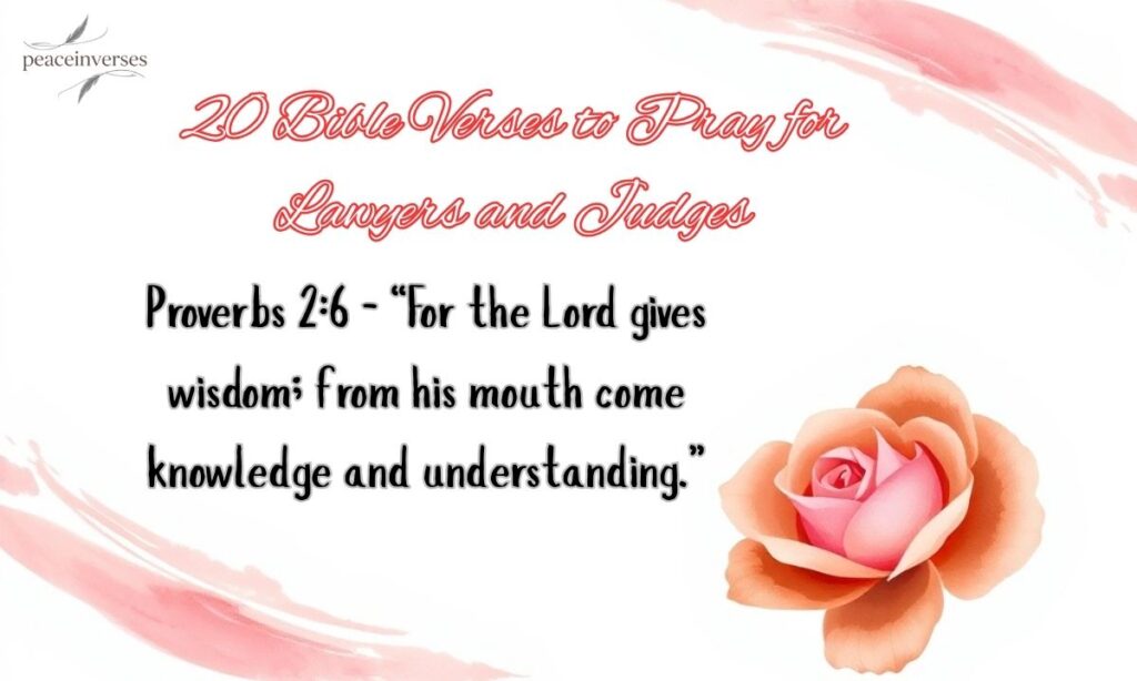 20 Bible Verses to Pray for Lawyers and Judges