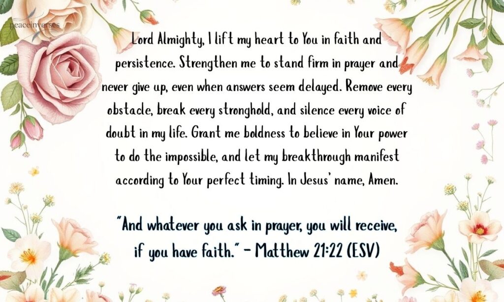 Day 2 Prayers for Breakthrough (Faith and Persistence)