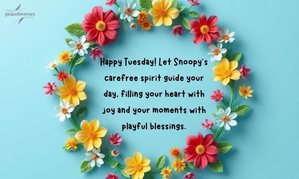 Fun and Cheerful Snoopy Tuesday Blessings