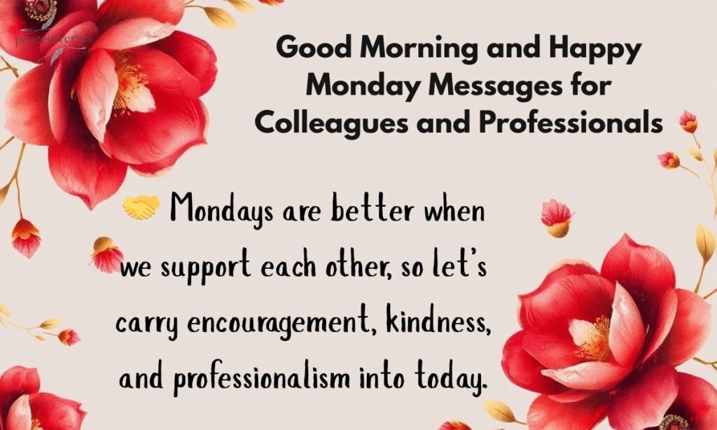 Good Morning and Happy Monday Messages for Colleagues and Professionals