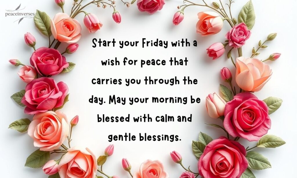 Peaceful and Blessed Friday Wishes