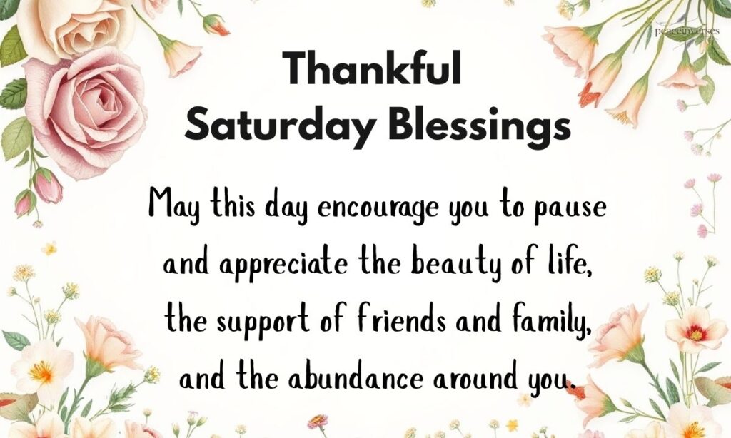 Thankful Saturday Blessings