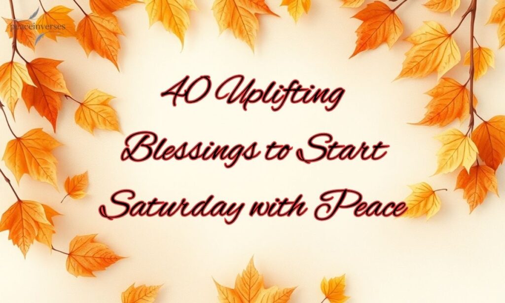 40 Uplifting Blessings to Start Saturday with Peace