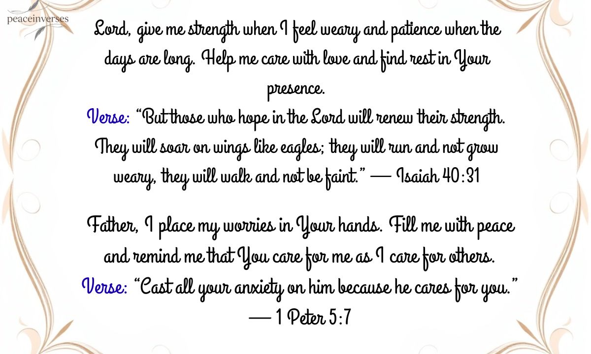 40 Uplifting Prayers for Caregivers with Bible Verses