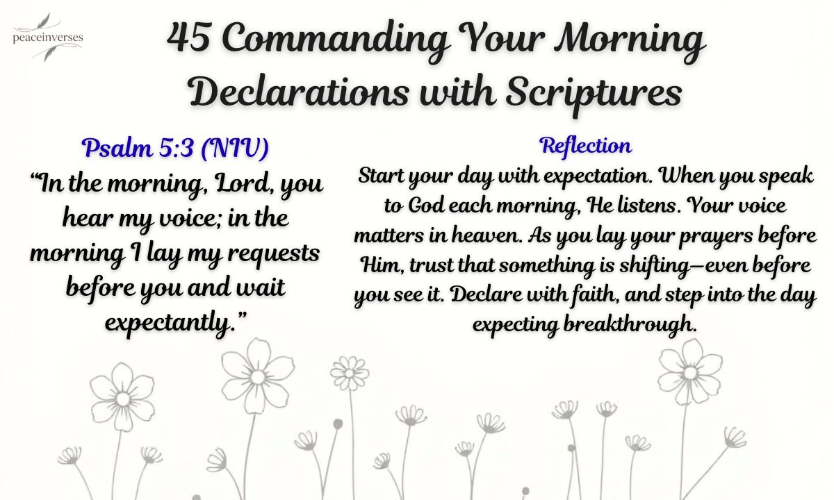 45 Commanding Your Morning Declarations with Scriptures