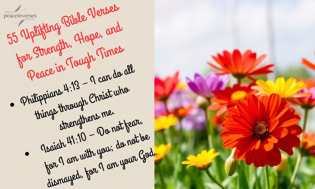 55 Uplifting Bible Verses for Strength, Hope, and Peace in Tough Times