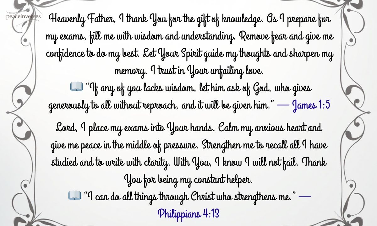 60 Powerful Prayers for Exam Success with Bible Verses