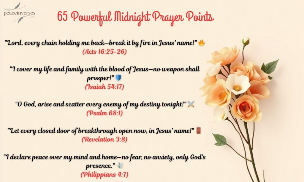 65 Powerful Midnight Prayer Points