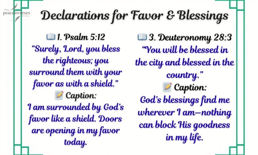 Declarations for Favor & Blessings