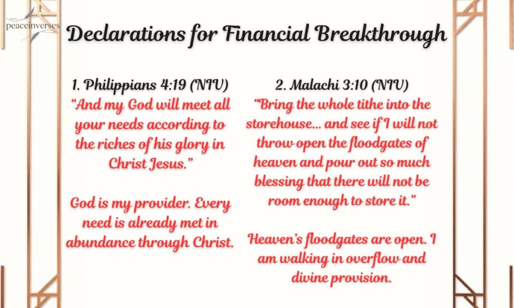 Declarations for Financial Breakthrough