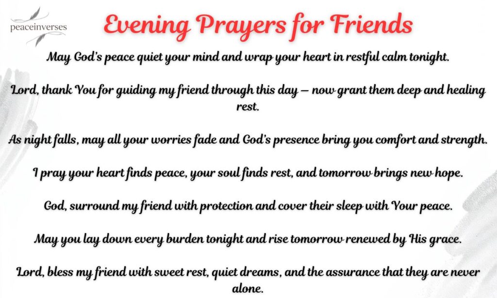 Evening Prayers for Friends