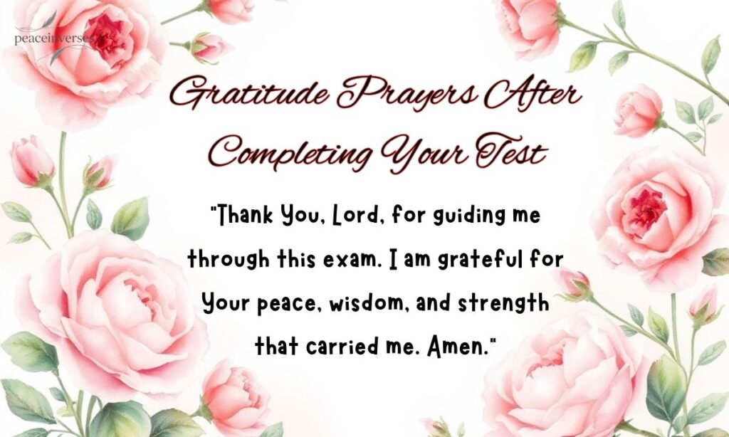 Gratitude Prayers After Completing Your Test