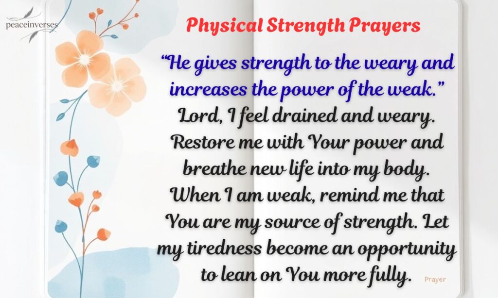 Physical Strength Prayers