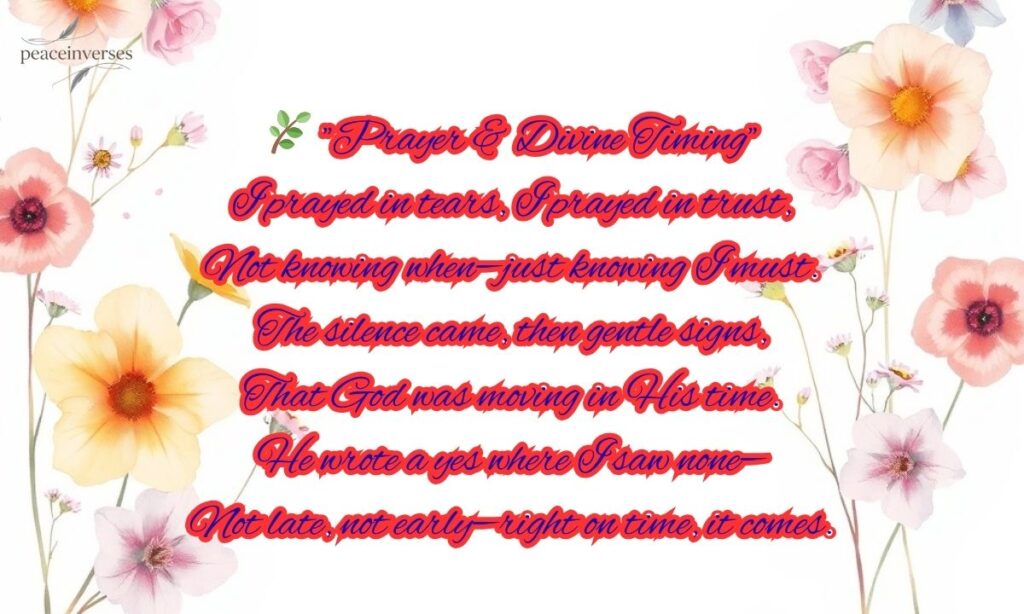 Prayer & Divine Timing