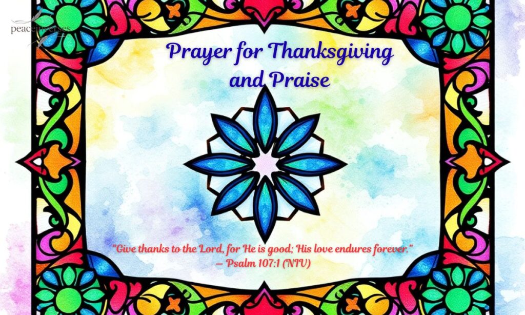 Prayer for Thanksgiving and Praise