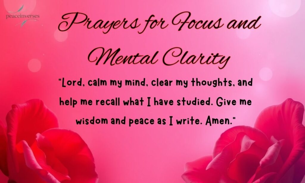 Prayers for Focus and Mental Clarity