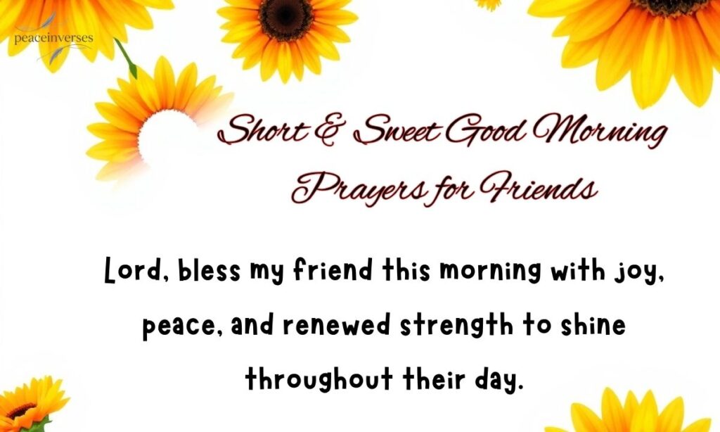 Short & Sweet Good Morning Prayers for Friends