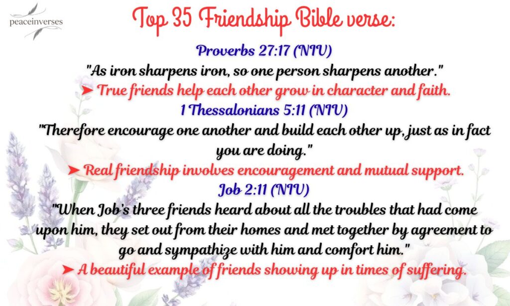 Top 35 Friendship Bible verse:
