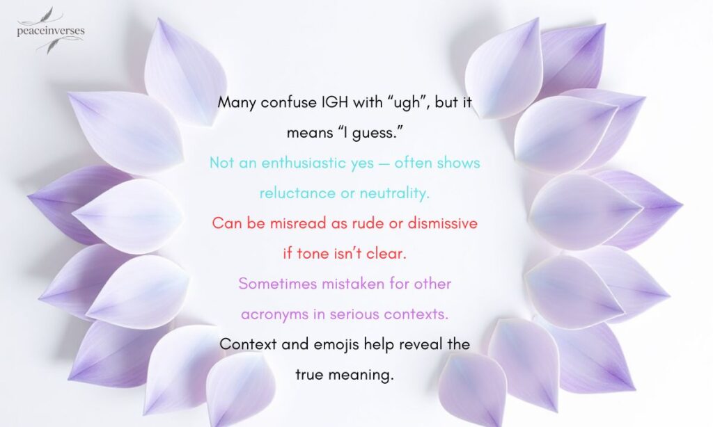 Common Misunderstandings of IGH