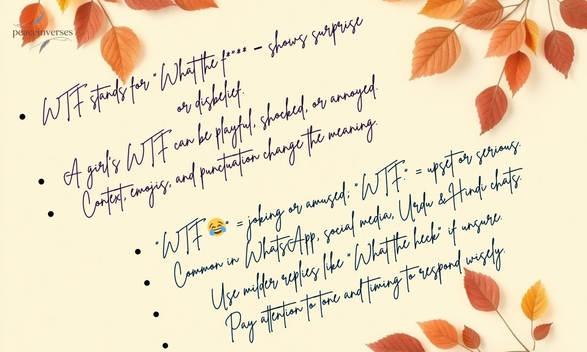WTF Meaning in Chat from a Girl: Full Guide 2025